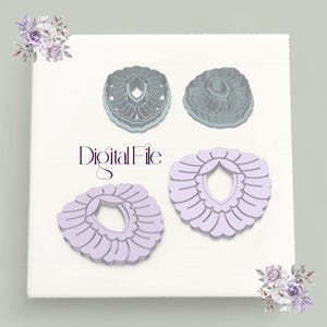 Bridal Leaves  Art | Chic  |Polymer Clay Cutter | Leaves  |Art | Chic | Digital STL File | 4 Sizes