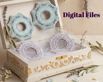 Mandala Polymer Clay Cutter, Boho Embossed STL, Texture Tool Digital 3D Print