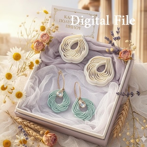 Reliëfdruppelvorm polymeerklei, elegante sieraden STL, digitale 3D-afdrukbaar