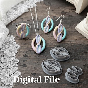 Infinity Twist Oval Clay Cutter digital file
