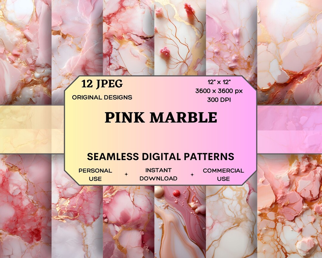 Pink Marbles Patterns 3D Veins Elegance Timeless Charm Etsy