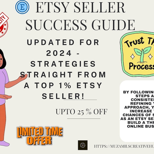 ETSY SELLER Success Guide, Strategies For New Etsy Sellers, Tips For Selling On Etsy, 2024 Selling Guide For Etsy, Etsy Shop Checklist