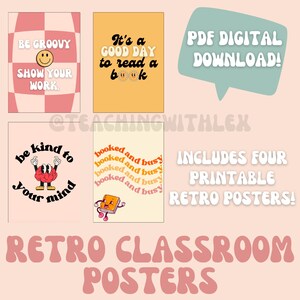 Retro Classroom Posters | Boho Classroom Posters | Classroom Quotes