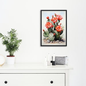 Kaktus Poster, Wandposter, stilvolle Wanddekoration, Wandkunst, Zimmerdekoration, Wandbilder, Blumenbilder