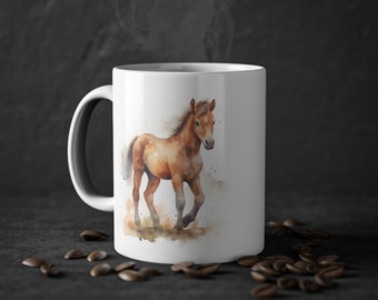 White ceramic mug (0.33L) foal