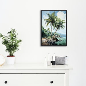 Palmen Poster, Wandposter, stilvolle Wanddekoration, Wandkunst, Zimmerdekoration, Wandbilder, Blumenbilder