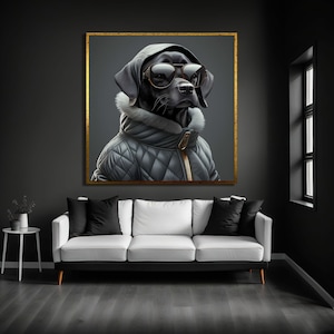 Dog Wall Decor, Canvas Or Poster, Dog Wall Art, Pet Artwork, Dog Home Decor, Dog Themed Decor, Dog Modern Art, Living Room Decor, Kids Art