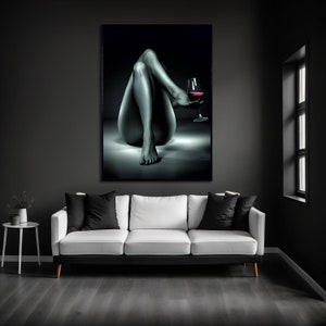 Sexy Girl Wall art, Woman Portrait Canvas Painting, Girl Print Wall Art, Woman Artwork, Modern wall art, Landscape canvas, New home gift