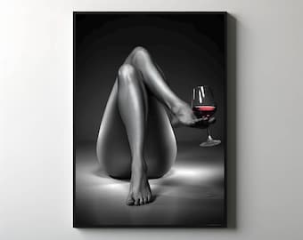 Sexy Girl Wall art, Woman Portrait Canvas Painting, Woman Artwork