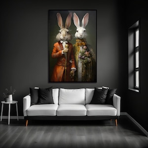 Alice in Wonderland Rabbit Art Print: Kids Room Decor
