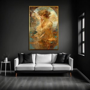 Rococo Woman Art Print: 19th Century Style Canvas Wall Art