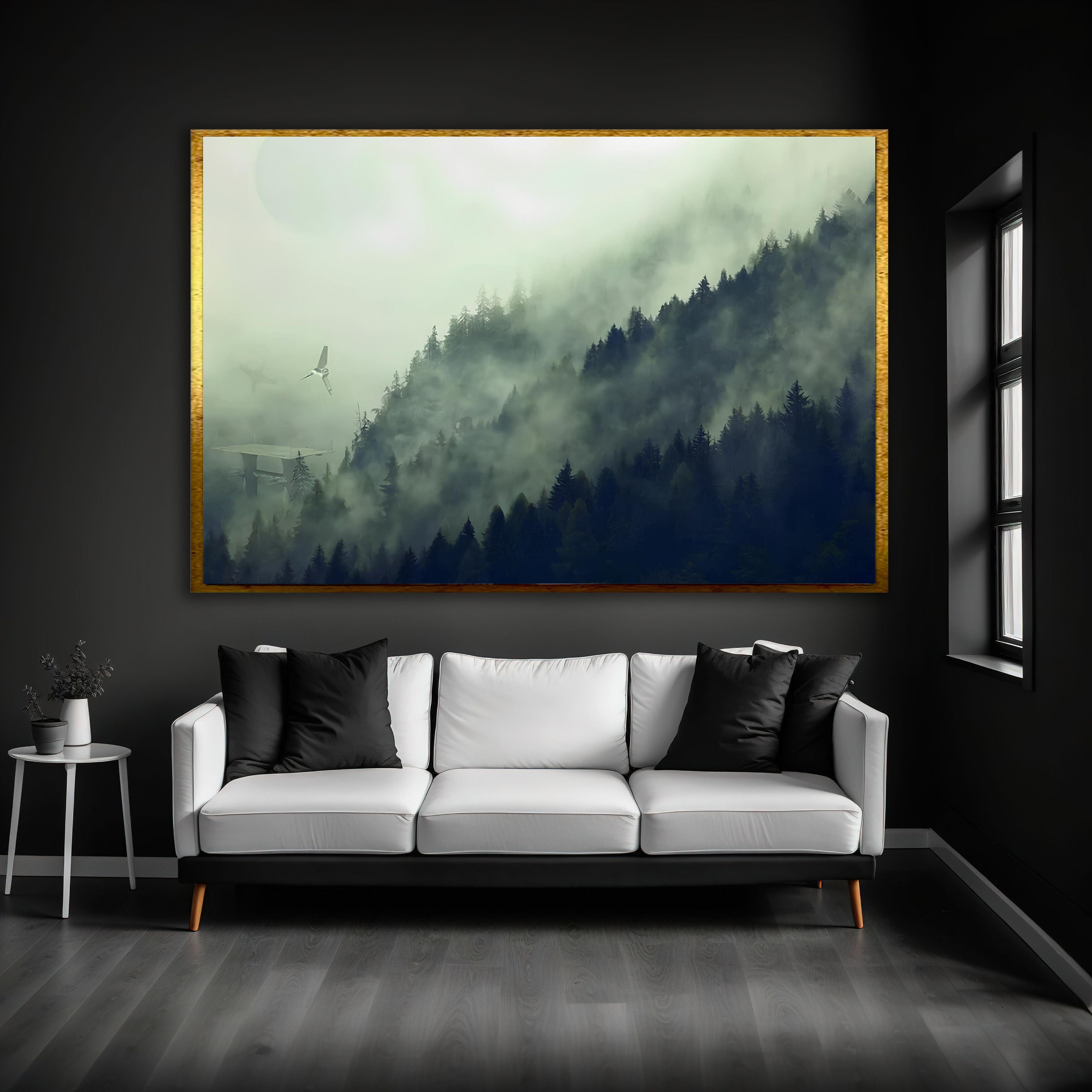 Return of the Jedi Star Wars Wall Art: Endor Landscape Framed Canvas