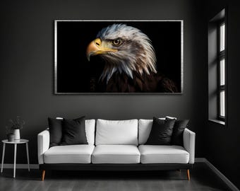 Majestueuze adelaar muurdecoratie print, adelaar portret kunstwerk