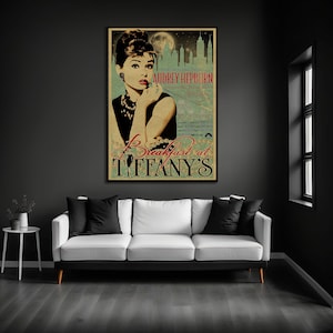 Audrey Hepburn Poster Print Art, Audrey Hepburn Canvas Printing, Famous Wall Art, Modern Home Decor, Modern Wall Hanging