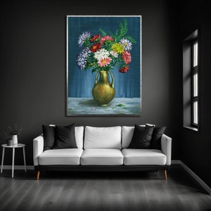 Floral Canvas Wall Art: Ready to Hang Cotton Print