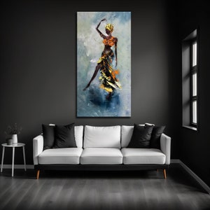 Afrikanische Frauen Malerei Abstrakt, African American Art Poster, Jahrestag Geschenk für ihn, Wand Kunst druckt Trendy