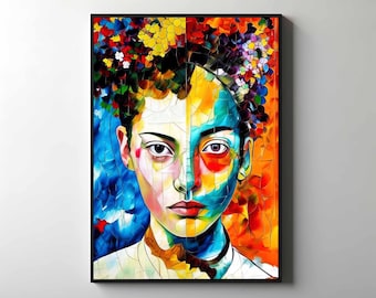 Abstract Woman Portrait Painting