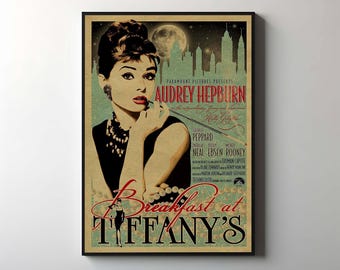 Audrey Hepburn Canvas Print, Modern Wall Art, Home Decor