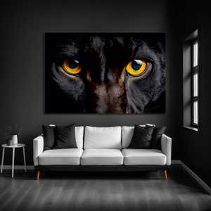 Black Panther Canvas Print: Modern Animal Wall Art