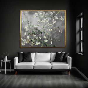 日本の桜の額入りウォールアート、桜プリントキャンバス、花のキャンバス額入りアート、花のアートプリント、クリスマスギフト、ホームデコレーション