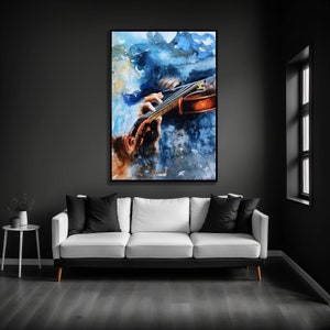 Violin Abstract Wall Art Canvas, Violin Wall Art, Abstract Wall Art, Violin Art, Musicians Gift Wall Art, Living Room Wall Art, Wall Hanging