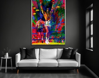 Muhammad Ali Boxing Canvas Art: Colorful Sports Wall Decor, Ready to Hang