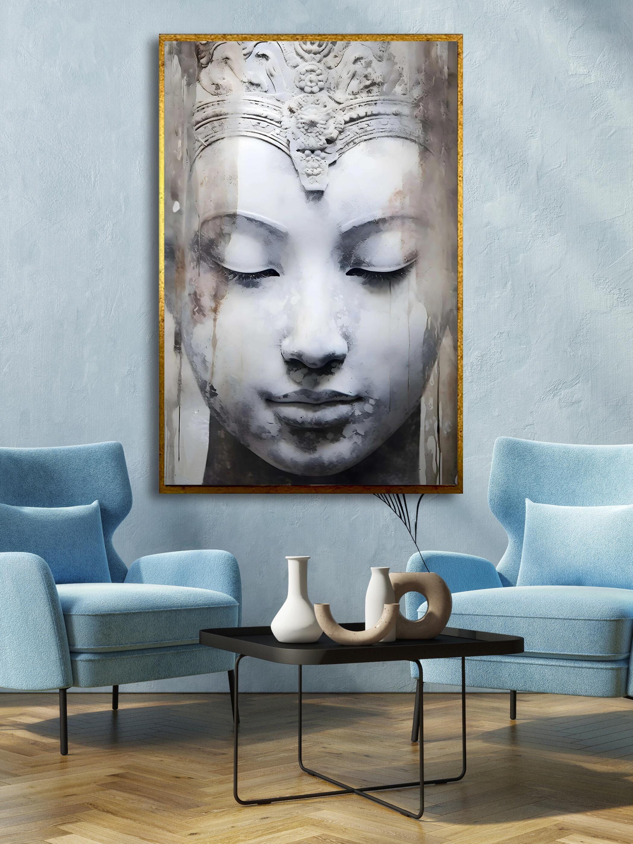 額入り仏像キャンバスプリント：アジアンインテリア - Etsy 日本