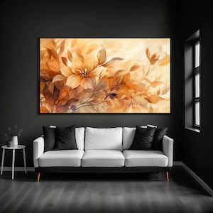 Modern Lotus Flower Canvas Wall Art: Botanical Print on Cotton