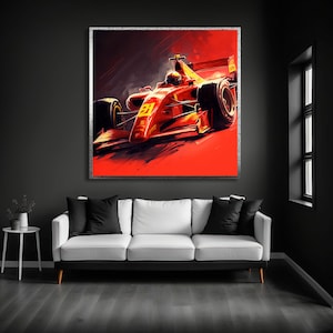 Formula 1 Canvas, F1 Wall Decor, Huge Canvas Wall Art, Formula 1 Wall Art, Formula Fan Gift, Landscape canvas, Office decor