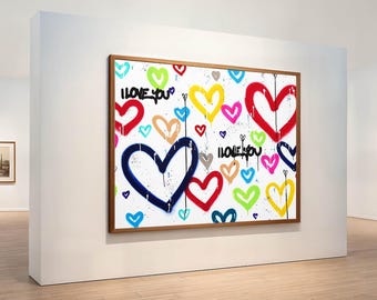 Love Pop Art Canvas Print - Etsy