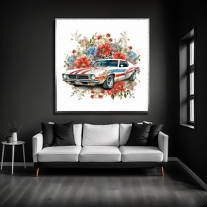 Vintage Car Wall Art, Printable Car Art, Automotive Wall Art, Vintage Decor, Retro Car Lover, Iconic Classic Car for Prints, Gift for him