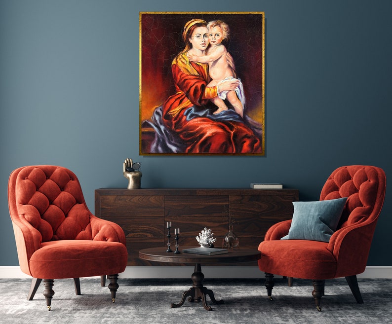 Virgin Mary Print Catholic Prints Catholic Posters Virgin Mary Etsy