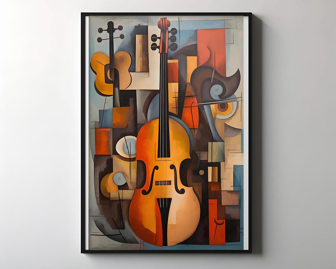 Violin Canvas Print, Abstract Musical Notes, Modern Home Decor - Etsy