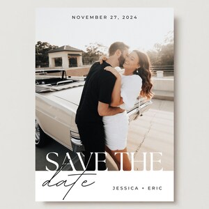 Minimalist Save The Date Digital Download, Save The Date Canva Template, Editable Modern Save The Date Invitation, DIY Instant Download