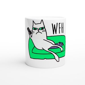 怒った猫 - 在宅勤務 - マグカップ