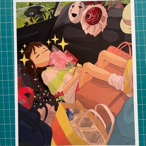 Tryck Spirited Away (Chihiros resa) av Studio Ghibli | Hayao Miyazaki bild 1