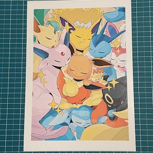 Stampa Eevee Evoluzioni / Evoluzioni di Eevee – Pokémon Eevee, Vaporeon, Flareon, Jolteon, Umbreon, Sylveon, Leafeon, Glaceon, Espeon