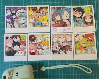 Print instant photo v1, Dandandan, Omori, Hanako-Kun, Keroro, Jinx and Isha, Dungeons and Dragons, pkmn, AC Fanart