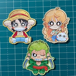 Adesivi Mugiwara Onepiece: Monkey D. Luffy, Nami, Roronoa Zoro