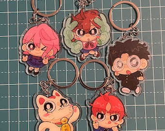 Keychains Momo Ayase, Turbo Granny, Ken Takakura (Okarun), Aira Shiratori, Jin Enjoji Dandandan