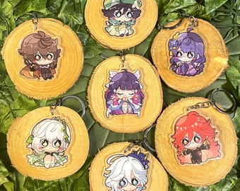 Keychains - Chests Venti, Zhongli, Shogun Raiden, Nahida, Furina, Mavuika, Columbina