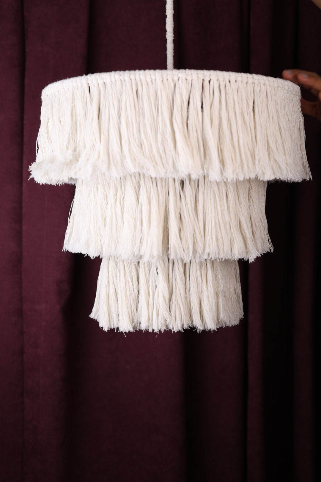Tassel Chandelier Ceiling Lighting Bohemian Decor Macrame - Etsy
