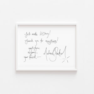 Maichel Jackson Signature on Black Craft Paper with Golden Writing ·  Creative Fabrica
