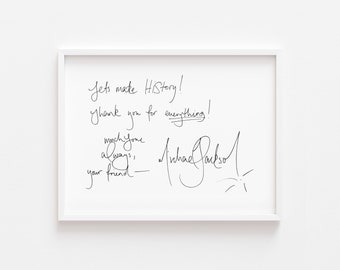 Michael Jackson Message Signature - Hi-Res Digital Download