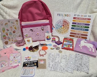 Anxiety Grounding Kit: Fidget Toys, Stress Relief Tools, Affirmation Cards