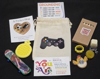Kit de relajación para aliviar la ansiedad: juguetes antiestrés, piedra para la ansiedad, peluche, herramientas relajantes.