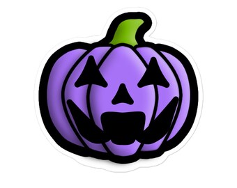 Purple Fang Jack-o'-lantern Sticker