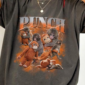 Baby Monkey Punch Shirt Team Punch T Shirt Protect Baby Monkey Punch Graphic Tee Viral Baby Monkey Punch Shirt