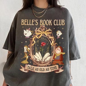 Belle&#39;s Book Club Shirt, Geschichte so alt wie die Zeit Belle&#39;s Book Cafe Shirt, Belle Princess Buch T-Shirt, Buch-Liebhaber-Geschenk, Geschichte so alt wie die Zeit Shirt