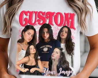 Chemise bootleg vintage des années 90, t-shirt rap bootleg personnalisé, chemise visage personnalisée, chemise personnalisée Saint-Valentin, chemise photo personnalisée, chemise petite amie personnalisée